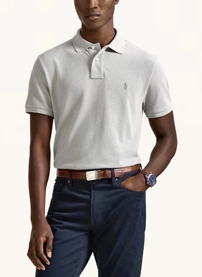POLO RALPH LAUREN Piqué-Poloshirt Custom Slim Fit – HELLGRAU (2)