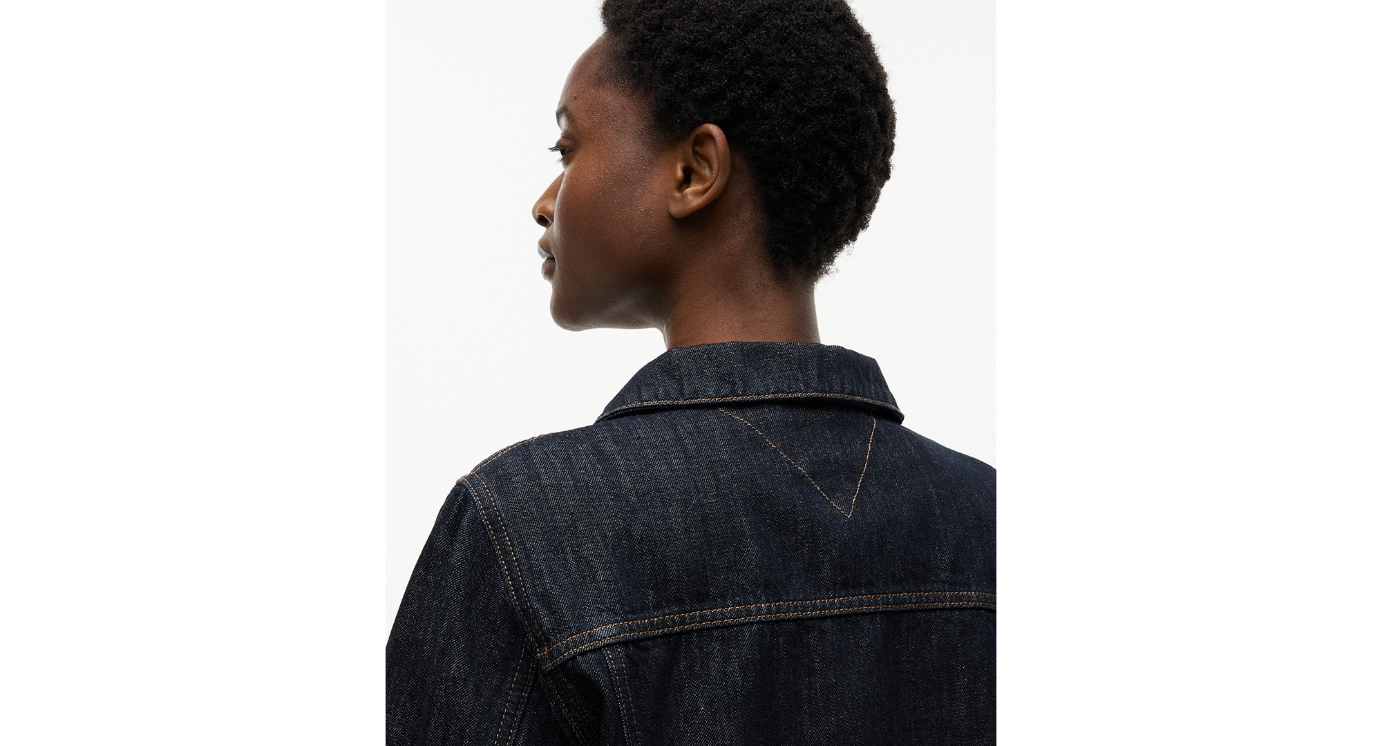 Tommy Hilfiger Women's Cotton Collared Denim Jacket - Rinse
