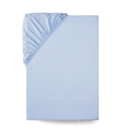 Tommy Hilfiger Essentials Solid Cotton Percale Fitted Sheets - Boathouse Blue