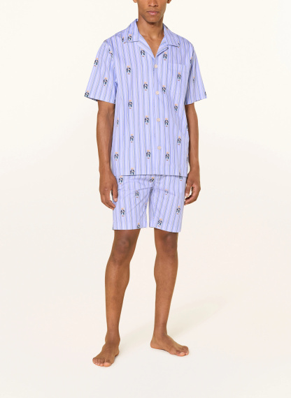 POLO RALPH LAUREN Lounge-Shorts – HELLBLAU / HELLBRAUN / WEISS
