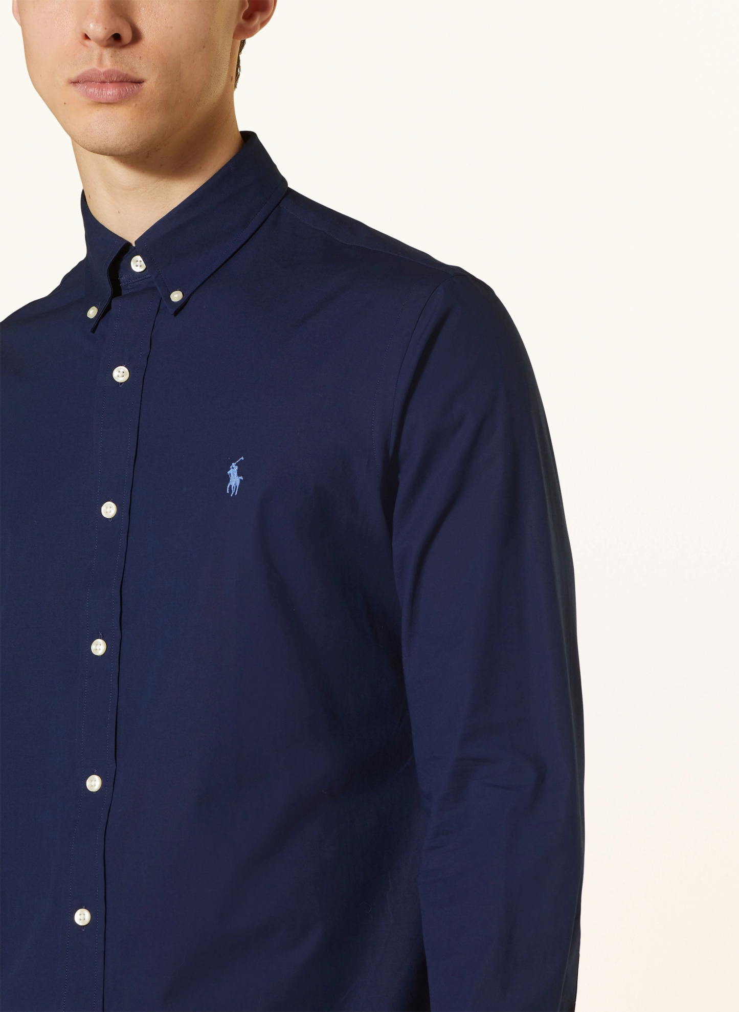 POLO RALPH LAUREN Hemd Custom Fit – DUNKELBLAU