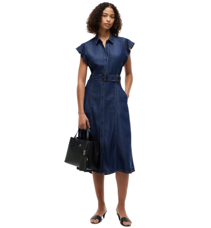 Tommy Hilfiger Women's Collar Short-Sleeve Midi Dress - Leny
