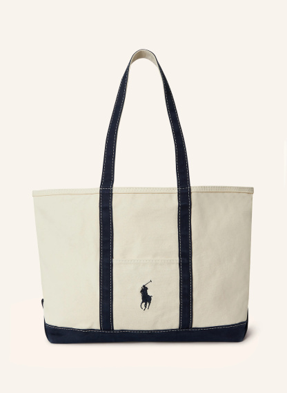 POLO RALPH LAUREN Shopper – CREME / DUNKELBLAU
