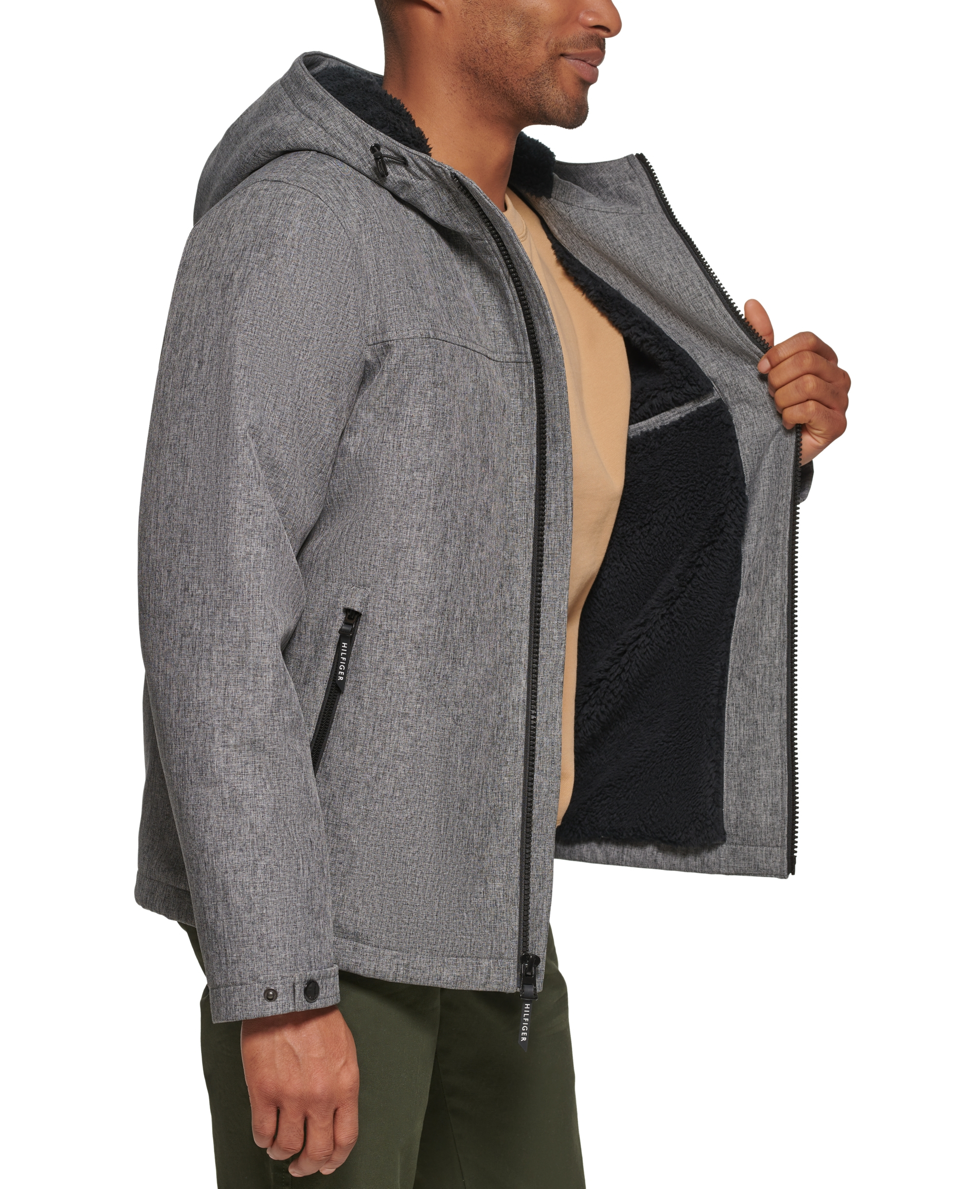Tommy Hilfiger Men's Softshell Hooded Jacket - Heather Gray