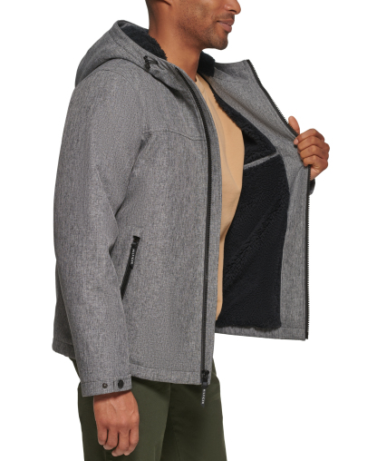 Tommy Hilfiger Men's Softshell Hooded Jacket - Heather Gray