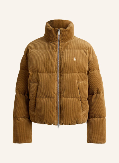 POLO RALPH LAUREN Daunenjacke aus Cord – HELLBRAUN