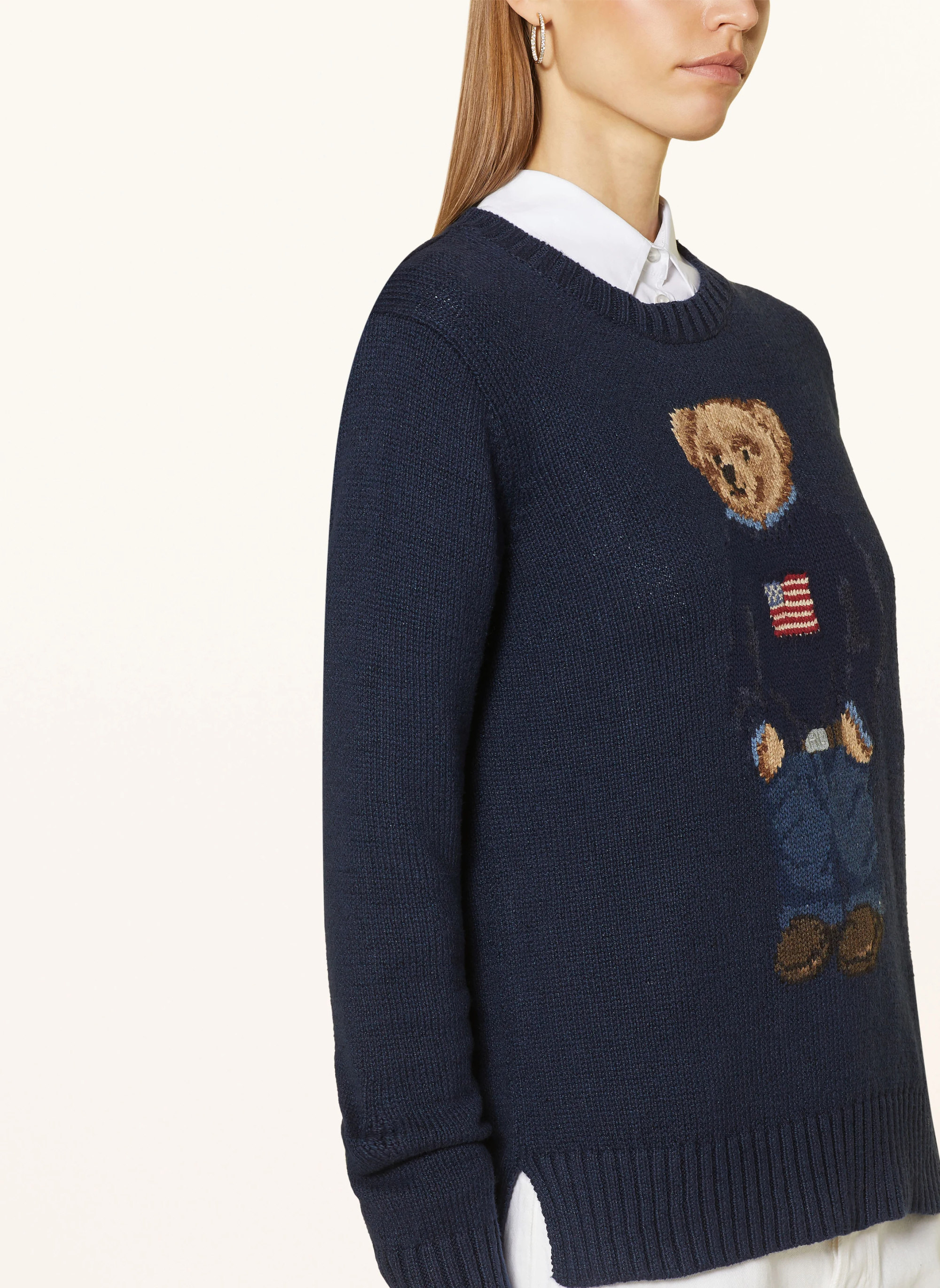 POLO RALPH LAUREN Pullover mit Leinen – DUNKELBLAU