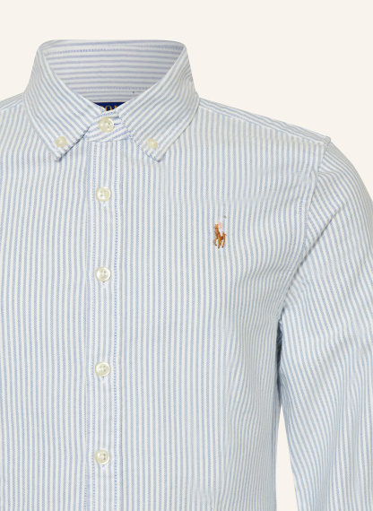 POLO RALPH LAUREN Hemdblusenkleid – WEISS / HELLBLAU