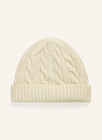 POLO RALPH LAUREN Mütze – ECRU / DUNKELBLAU