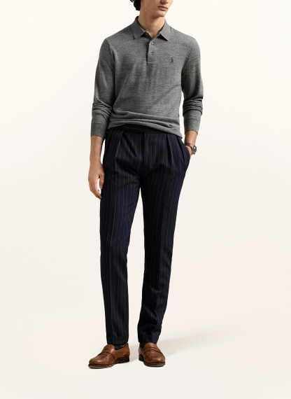 POLO RALPH LAUREN Strick-Poloshirt – GRAU