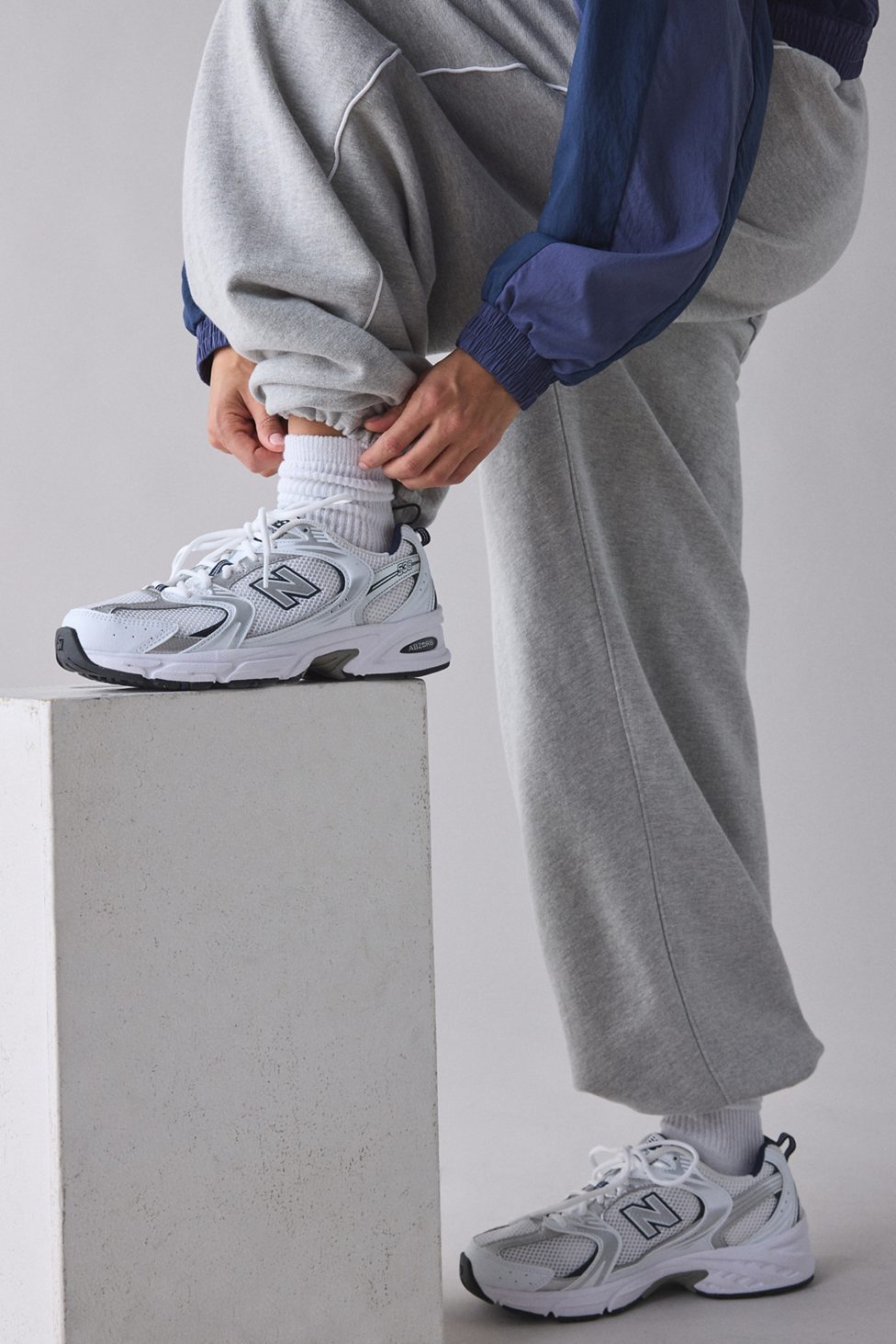 New Balance 530 Sneakers - White with Natural Indigo