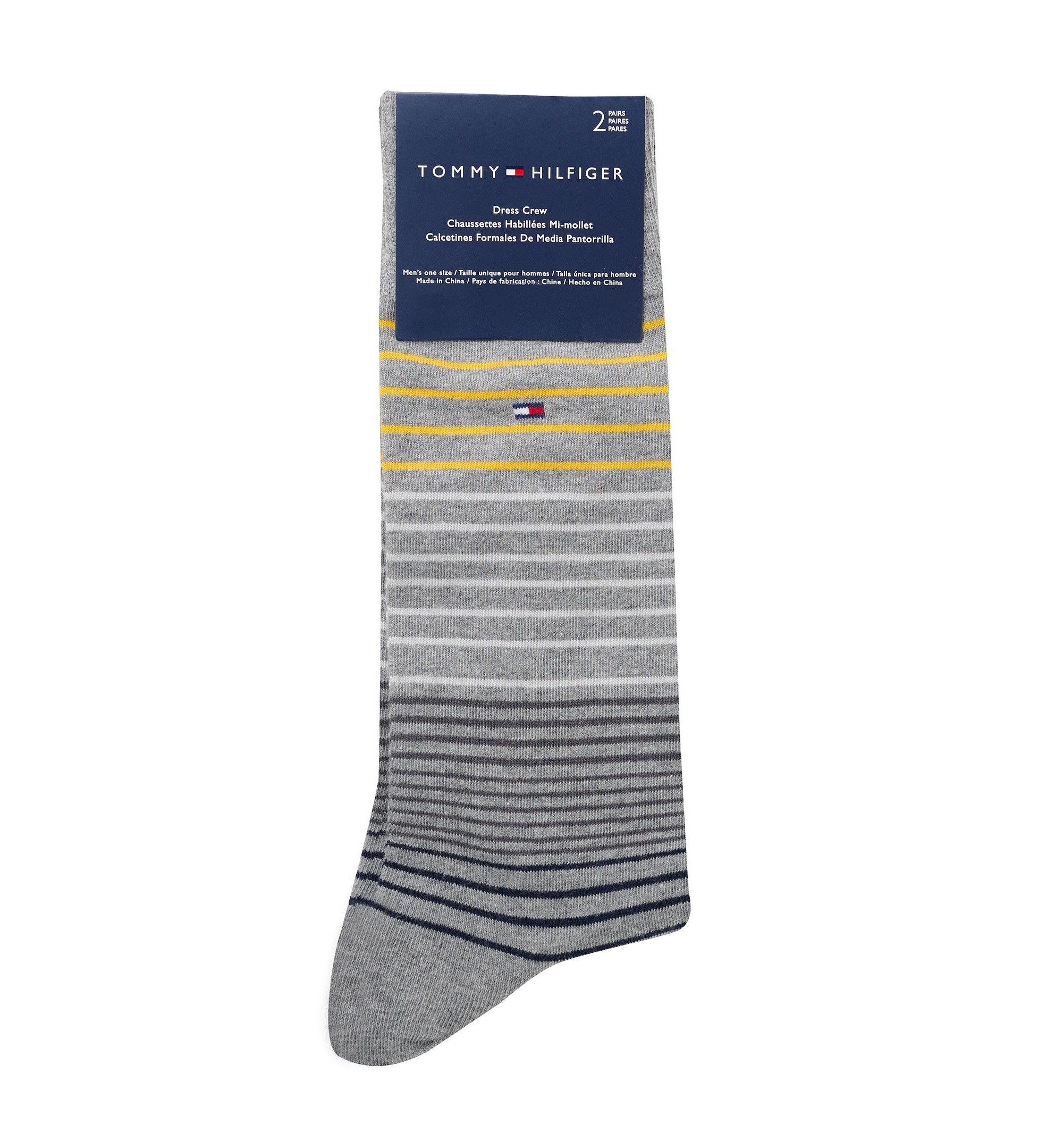 Tommy Hilfiger Men's Dress Crew Socks, 2-Pack - Gray/Black