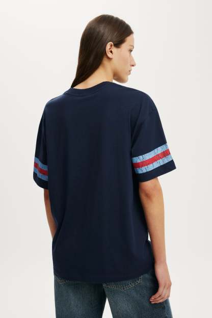 Snoopy Boxy Graphic Tee, LCN PEA SNOOPY BASEBALL / SHADOW NAVY - example image 3