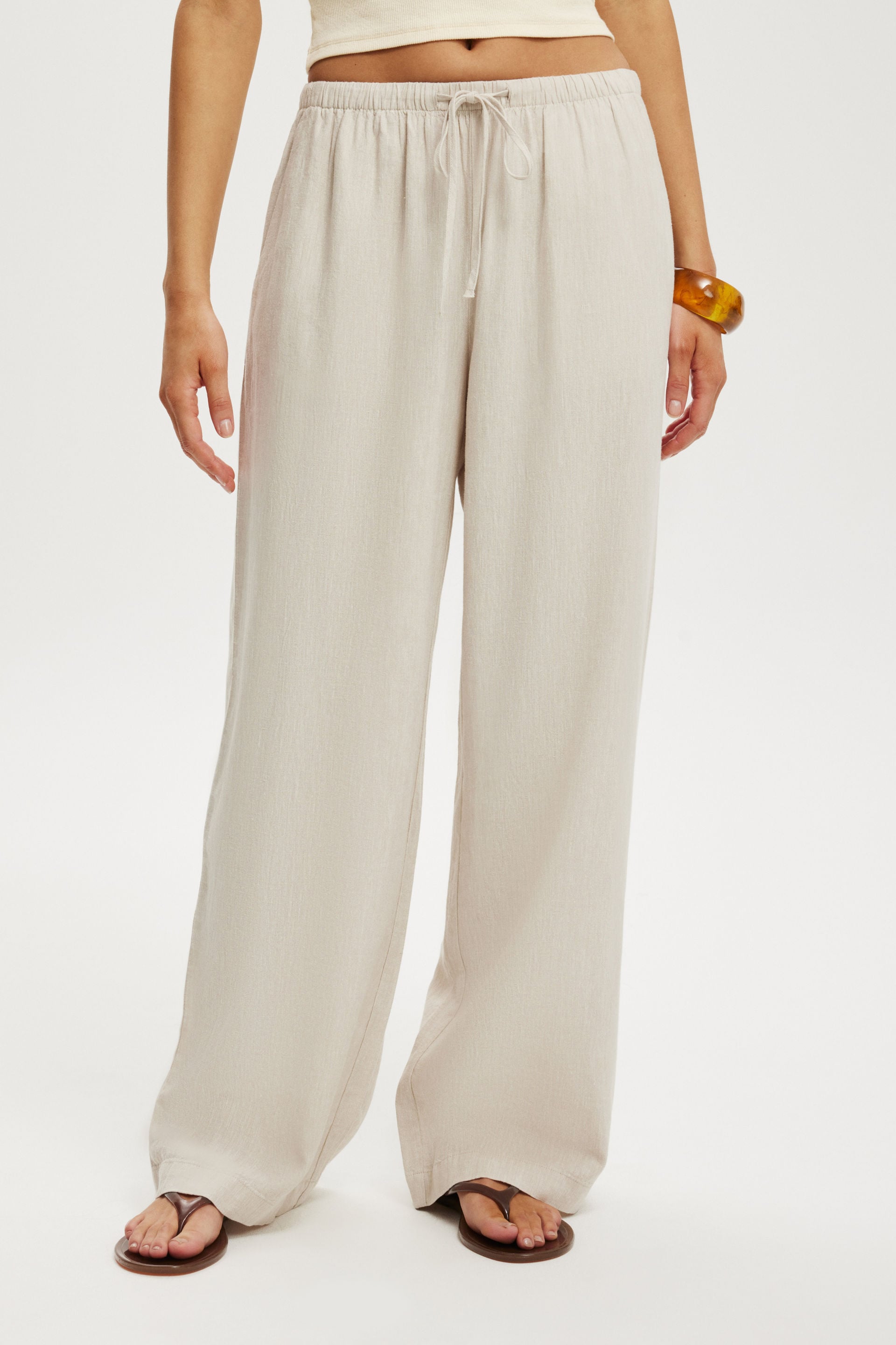 Haven Wide Leg Pant, NATURAL - example image 4