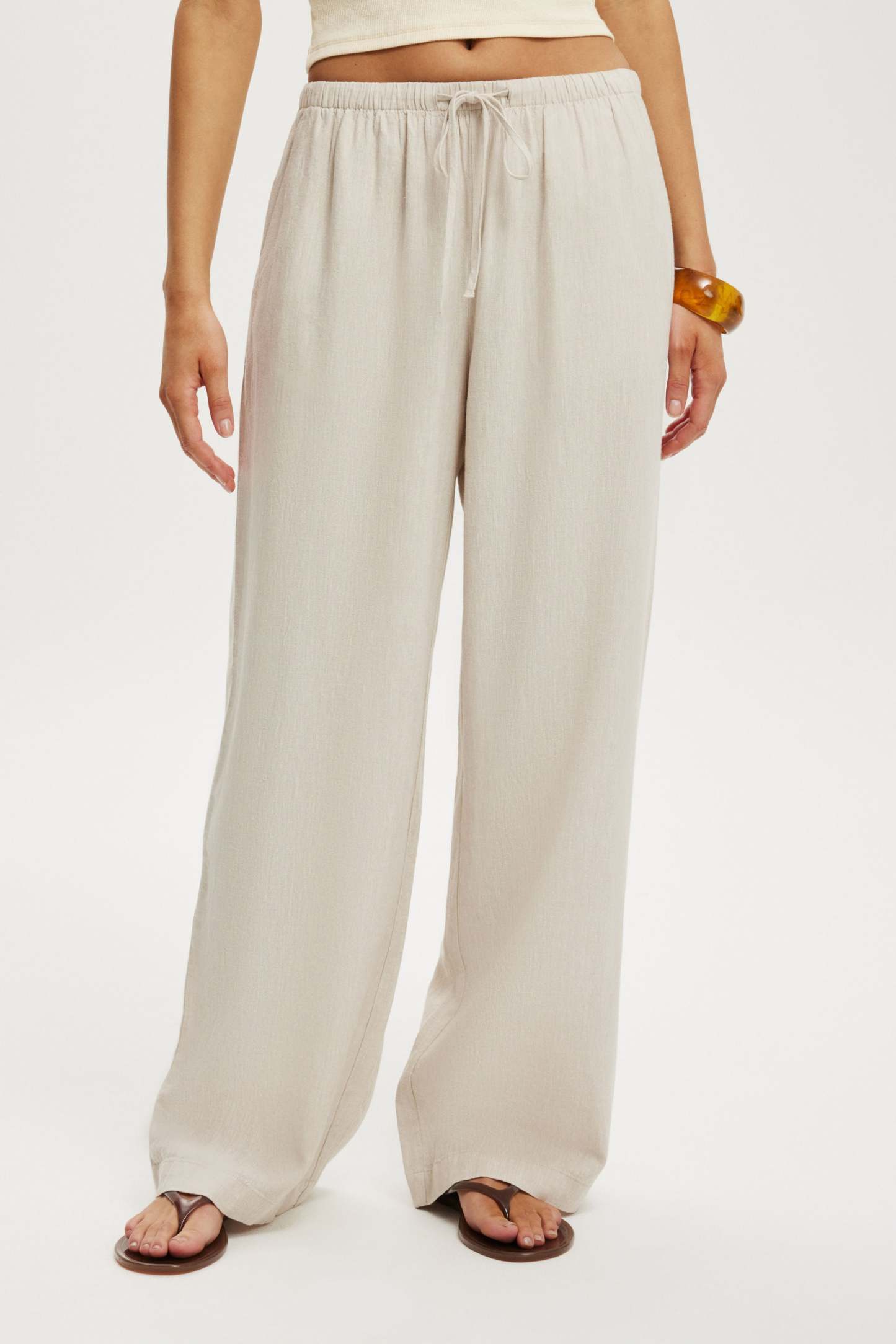 Haven Wide Leg Pant, NATURAL - example image 4