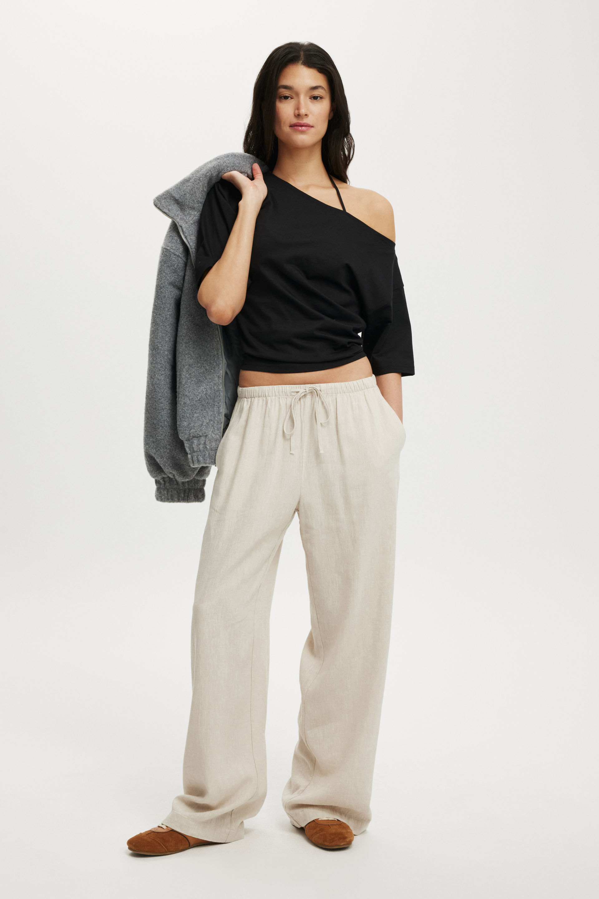 Haven Wide Leg Pant, NATURAL - example image 5