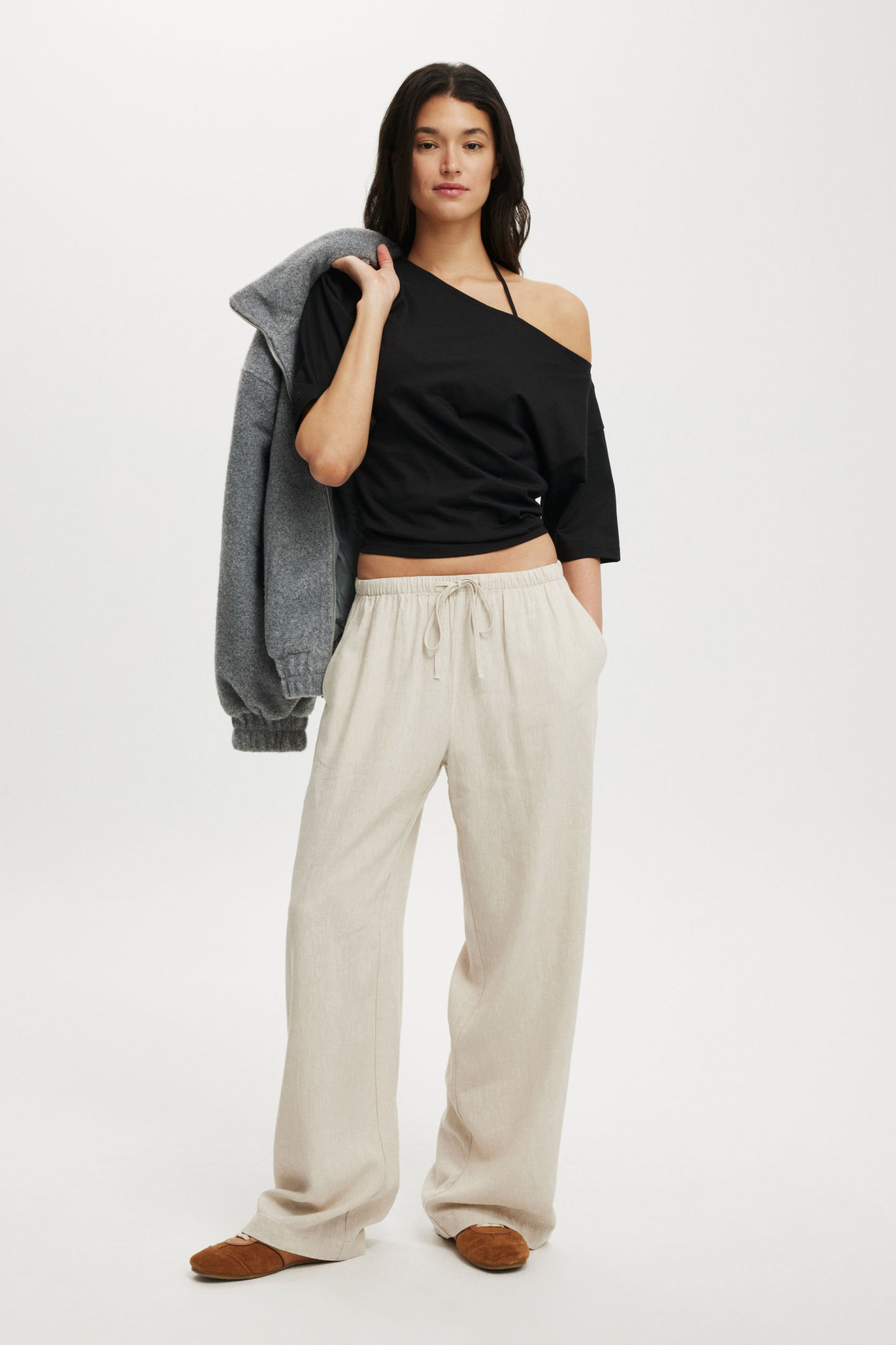 Haven Wide Leg Pant, NATURAL - example image 5