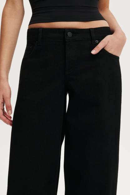 Low Rise Wide Jean, AQUARIUS BLACK - example image 3