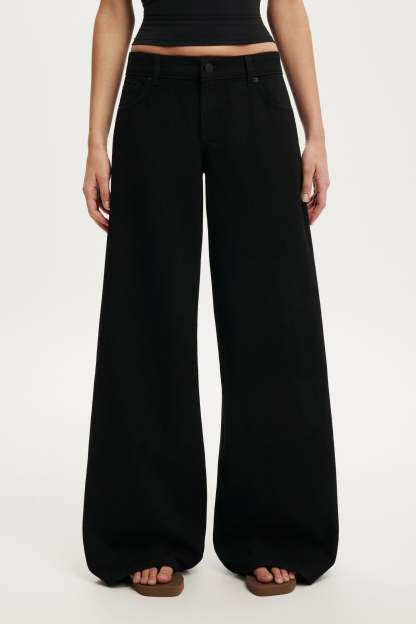 Low Rise Wide Jean, AQUARIUS BLACK - example image 4
