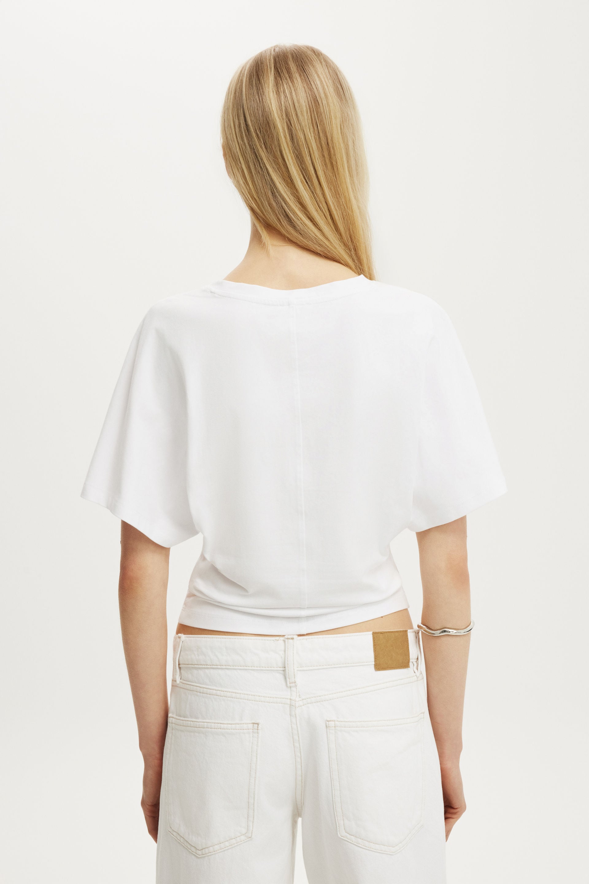 Blair Batwing V Neck, WHITE - example image 3