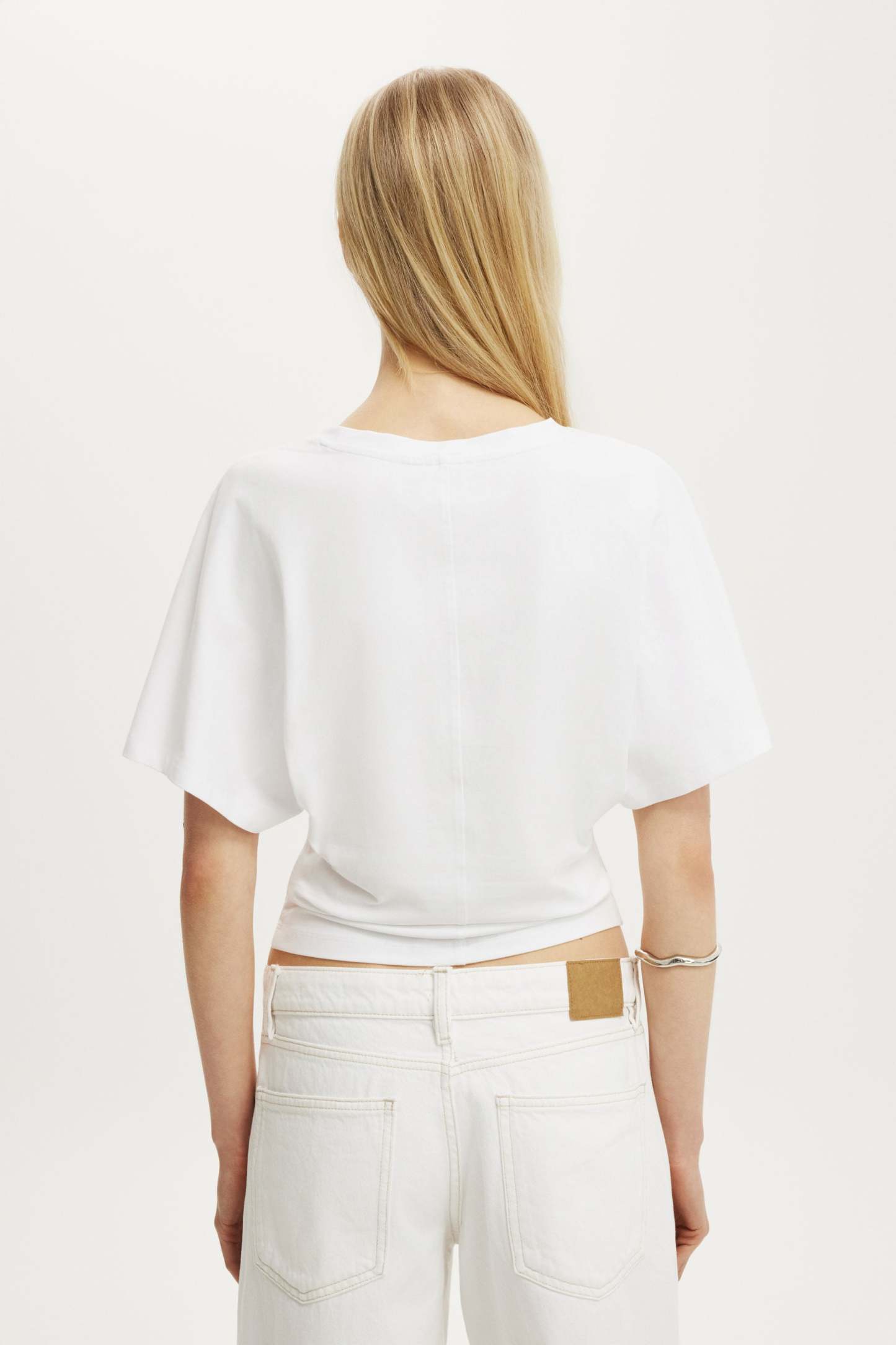 Blair Batwing V Neck, WHITE - example image 3