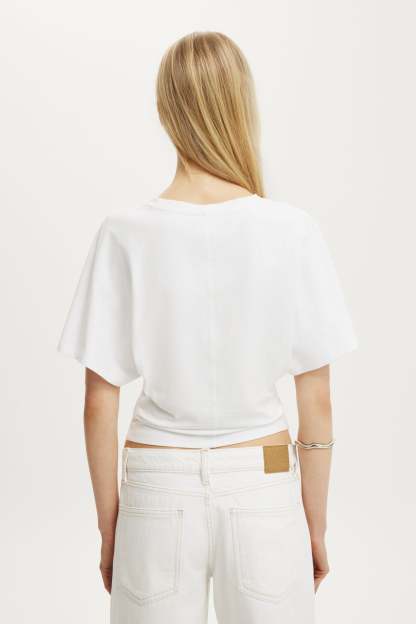 Blair Batwing V Neck, WHITE - example image 3