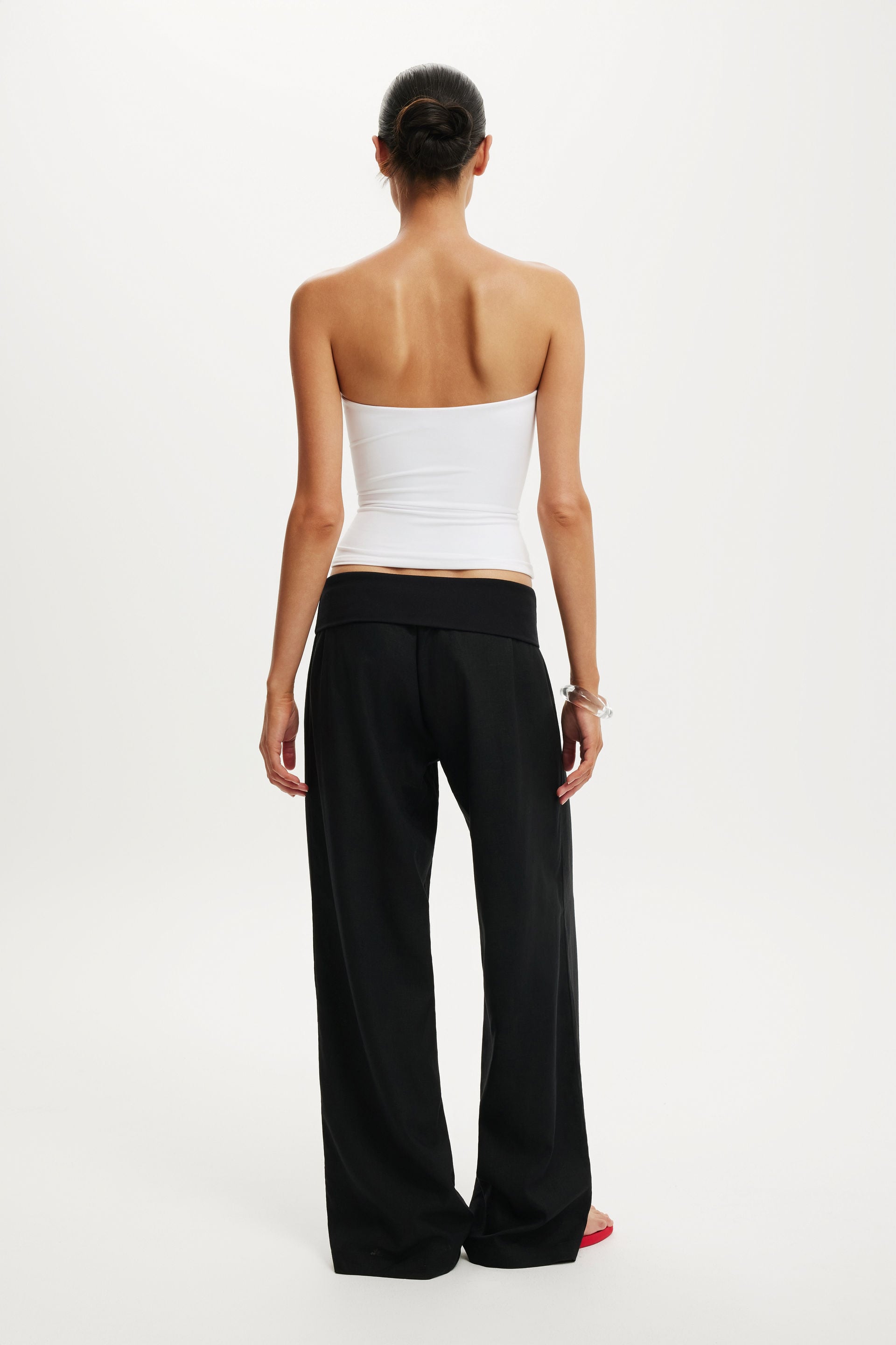 Haven Fold Over Pant, BLACK - example image 2