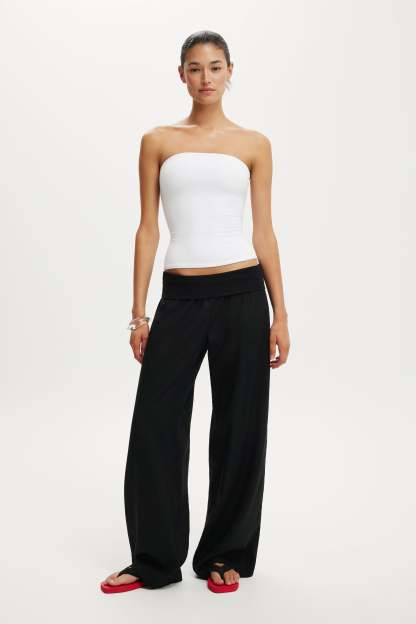 Haven Fold Over Pant, BLACK - example image 1