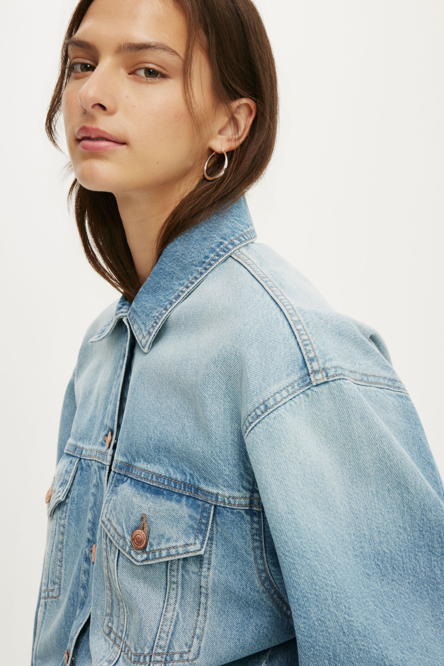 Billie Denim Jacket, PALMSIDE BLUE - example image 2