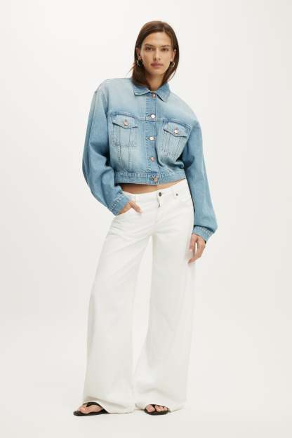 Billie Denim Jacket, PALMSIDE BLUE - example image 1