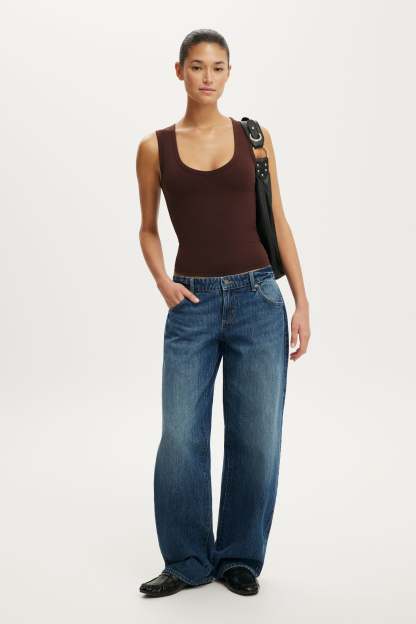 Hold Me V Neck Tank, DARK OAK - example image 1