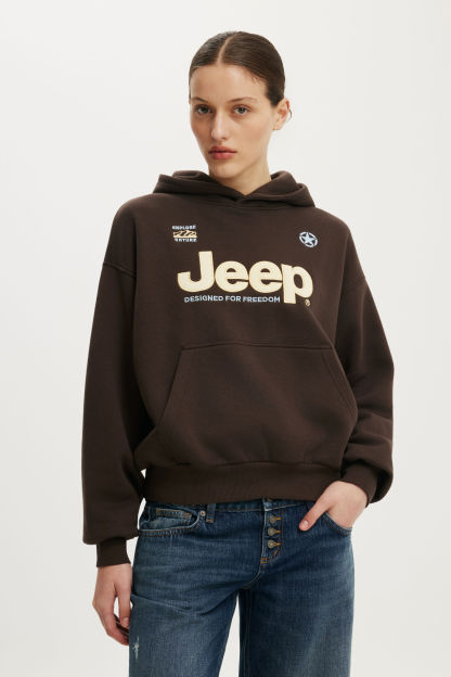 Jeep Boxy Graphic Hoodie, LCN JEP DARK OAK/JEEP - example image 2