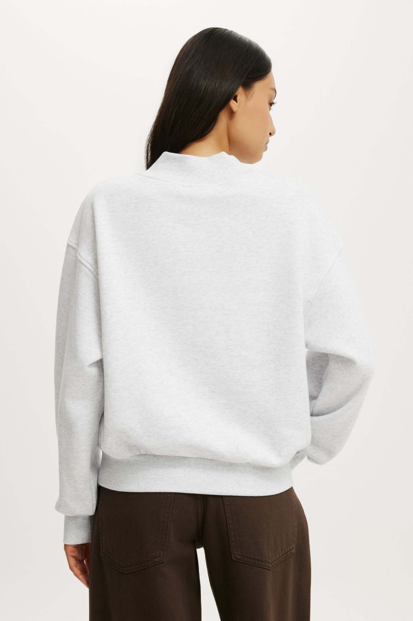 Gilmore Girls Mock Neck Sweatshirt, LCN WB GILMORE GIRLS/LIGHT GREY MARLE - example image 3