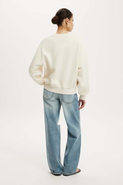 Hilary Duff Music Boxy Crew Sweatshirt, LCN WMG HILARY DUFF/COCONUT - example image 4