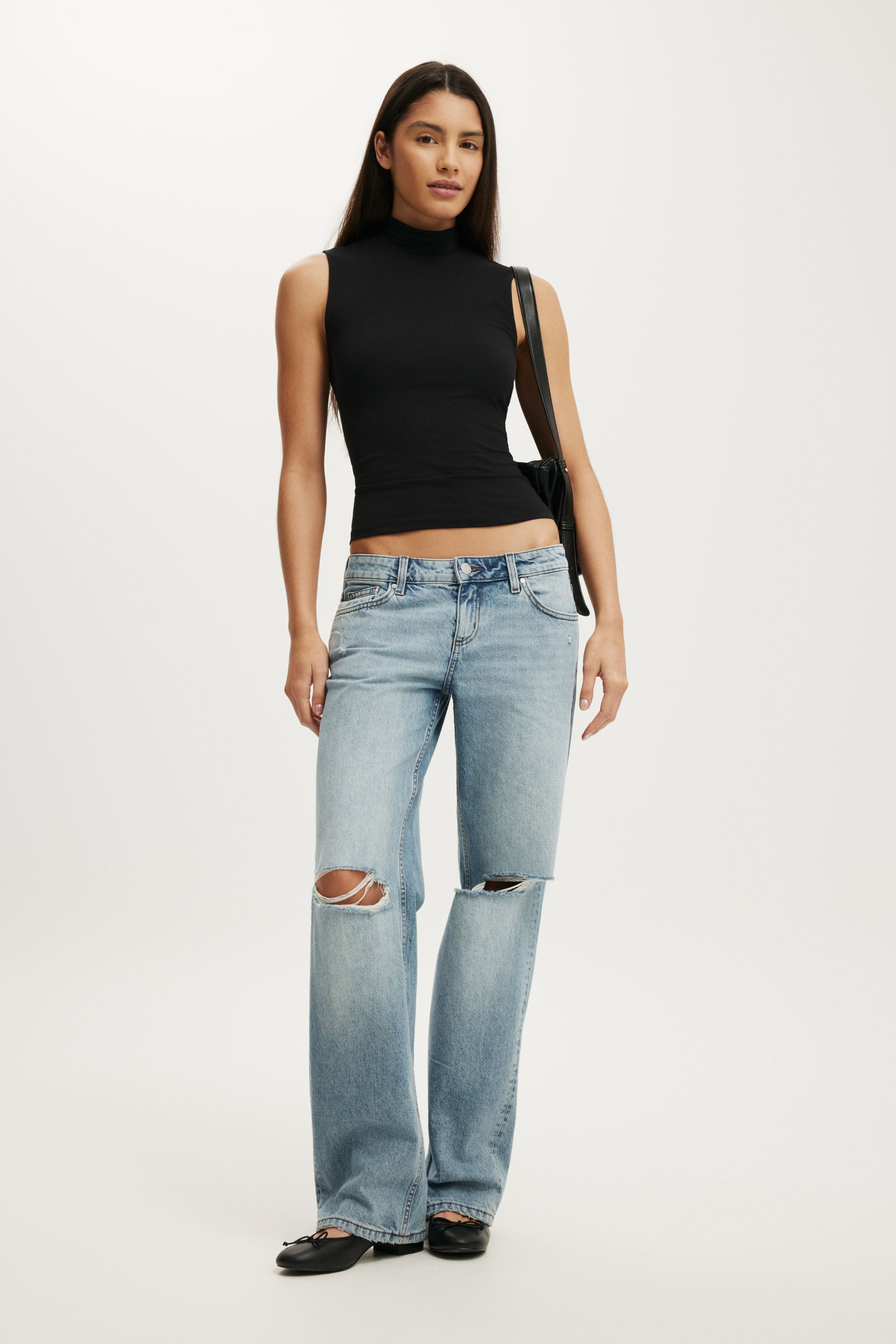Mock Neck Tank, BLACK - example image 2