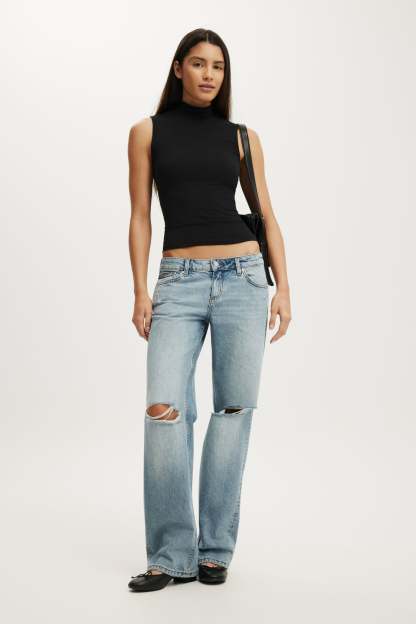 Mock Neck Tank, BLACK - example image 2