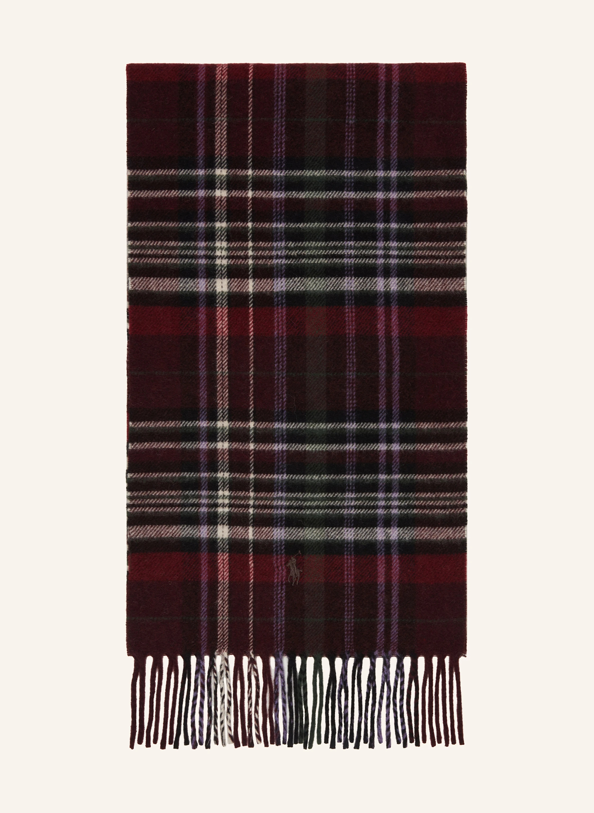 POLO RALPH LAUREN Schal – DUNKELROT / SCHWARZ / GRÜN