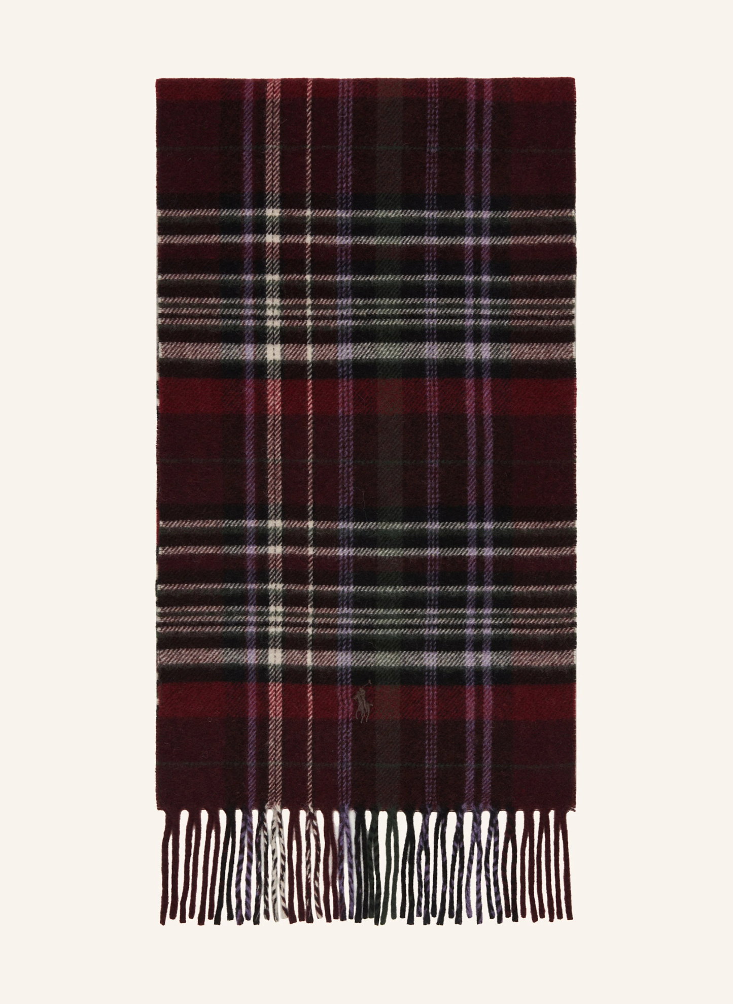 POLO RALPH LAUREN Schal – DUNKELROT / SCHWARZ / GRÜN