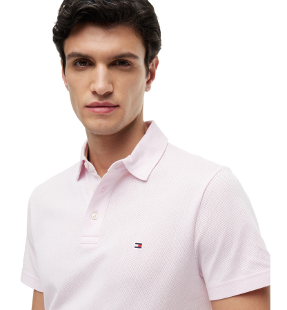 Tommy Hilfiger Men's Classic-Fit Texture Polo Shirt - Pink Lily