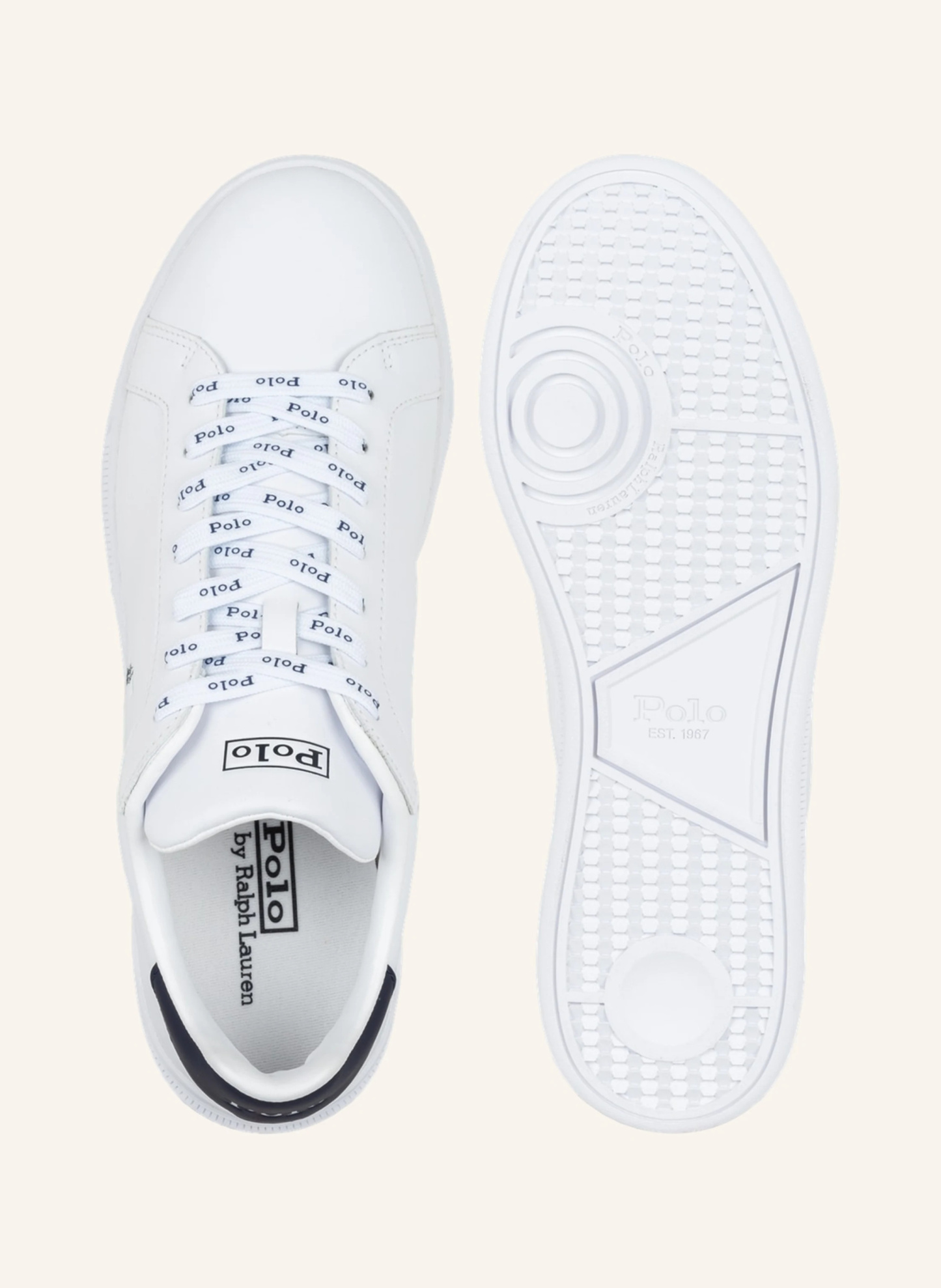 POLO RALPH LAUREN Sneaker – WEISS / DUNKELBLAU