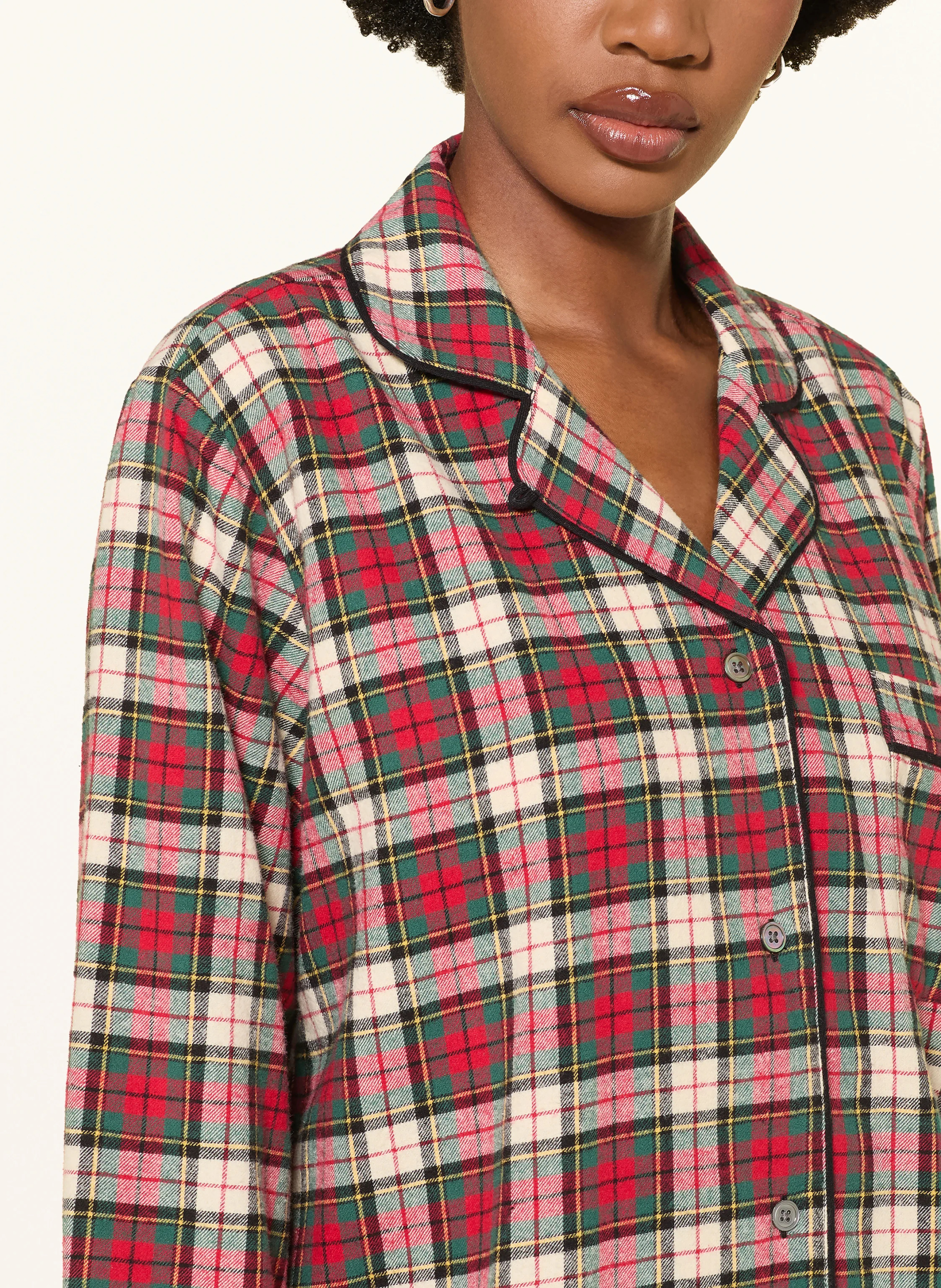 POLO RALPH LAUREN Schlafanzug aus Flanell – ROT / CREME / GRÜN