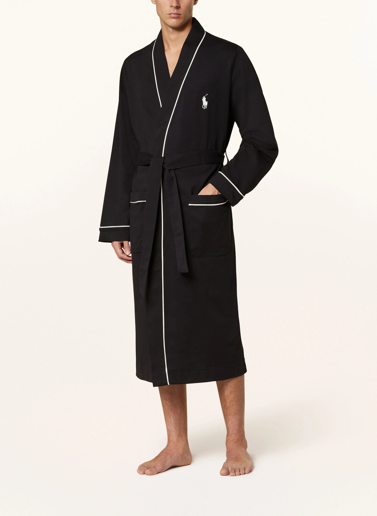 POLO RALPH LAUREN Herren-Bademantel – SCHWARZ