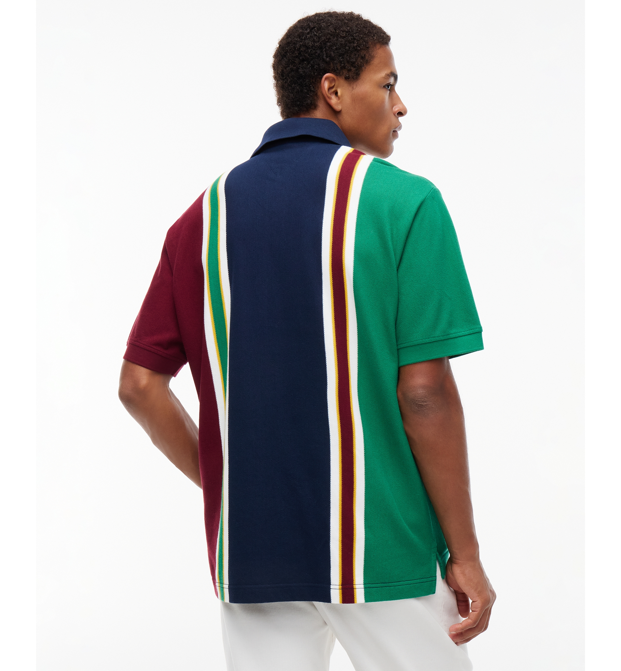 Tommy Hilfiger Men's American Icons Heritage Stripe Cotton Piqué Polo Shirt, Created for Macy's - Nouveau Green Heritage Stripe