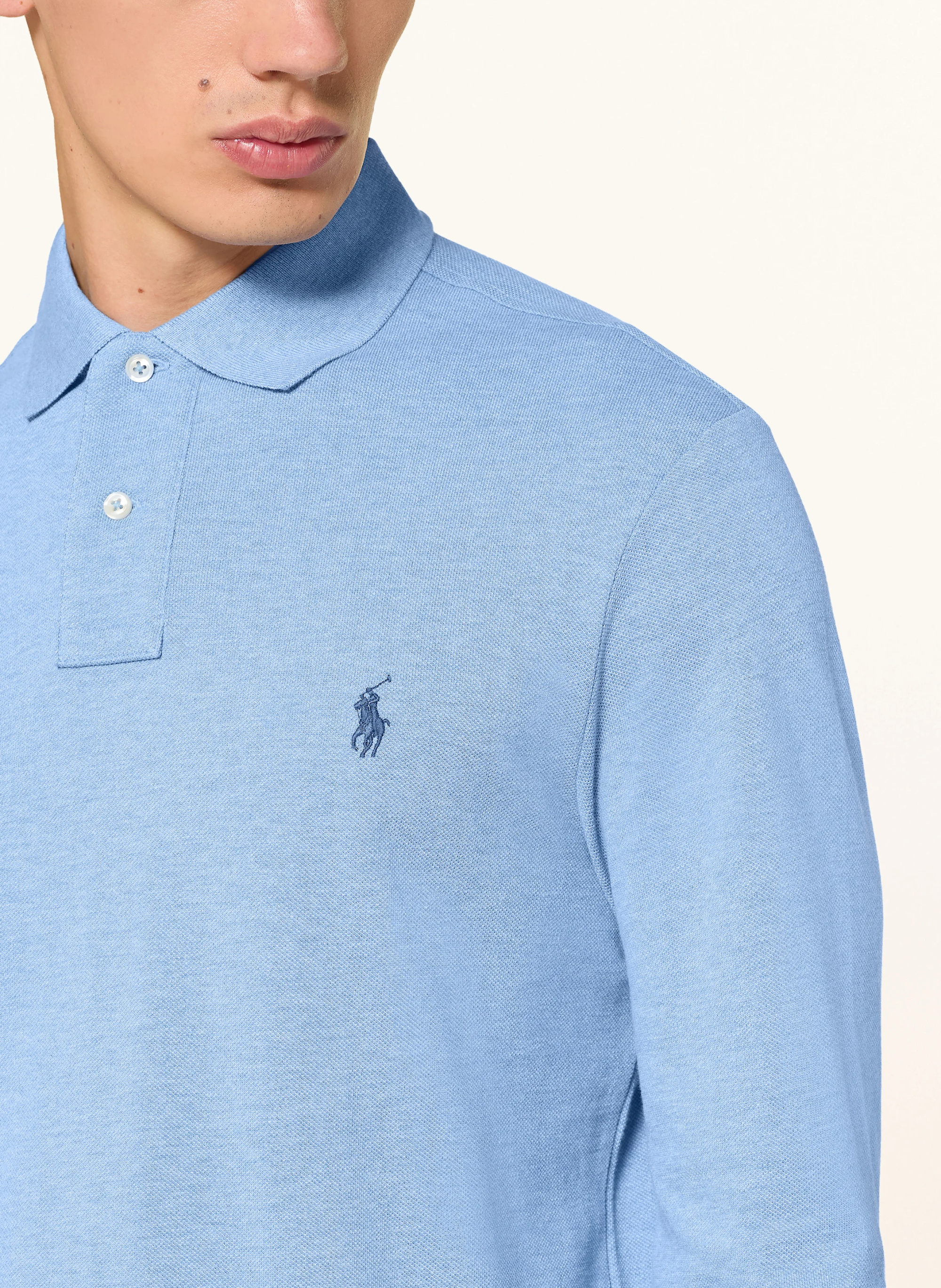 POLO RALPH LAUREN Piqué-Poloshirt Custom Slim Fit – HELLBLAU