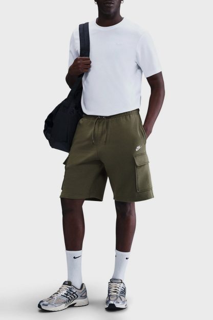 Nike Club Fleece Cargo Shorts - Olive