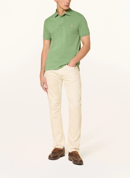 POLO RALPH LAUREN Piqué-Poloshirt Custom Slim Fit – GRÜN / LACHS