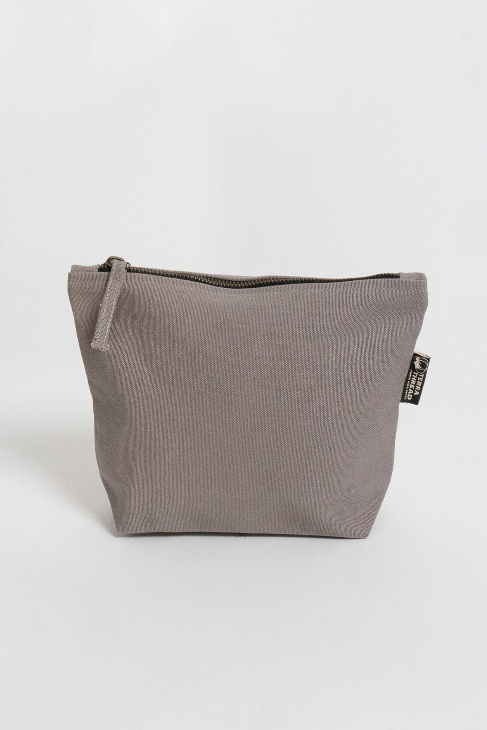 Terra Thread Organic Cotton Canvas Zippered Pouch - Light Grey