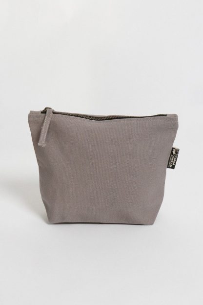 Terra Thread Organic Cotton Canvas Zippered Pouch - Light Grey