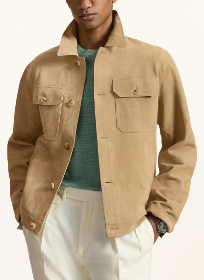 POLO RALPH LAUREN Lederjacke – BEIGE