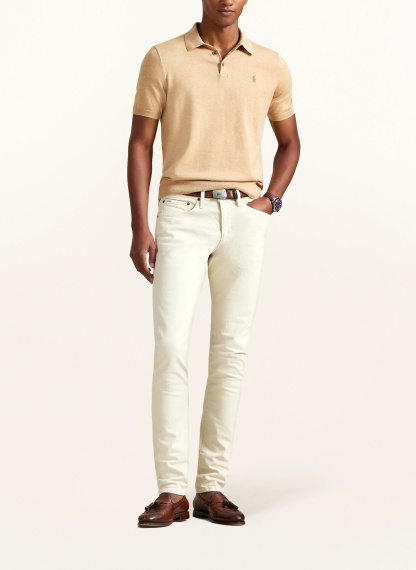 POLO RALPH LAUREN Strick-Poloshirt – BEIGE / BRAUN